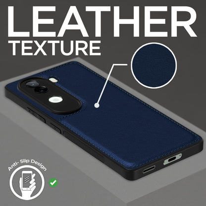 Pikkme Vivo V40e / iQOO Z9s 5G Leather Back Case | Blue