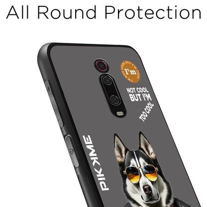 Pikkme Back Cover Pc Tpu + Printed Cool Funky Stylish Grey Dog Swag Raised Edges Camera Protection |Bumper Case For Redmi K20 Pro (Design 02)