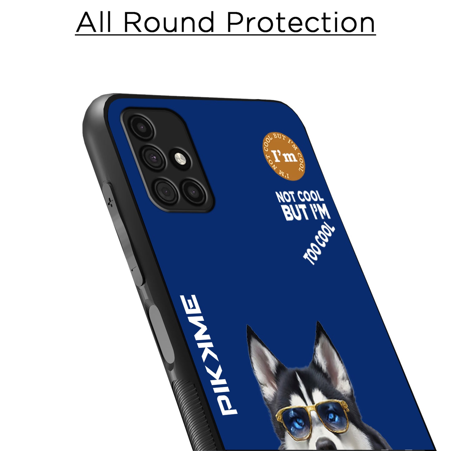 Pikkme Back Cover Pc Tpu + Printed Cool Funky Stylish Blue Dog Swag Raised Edges Camera Protection |Bumper Case For Samsung Galaxy M31s (Design 08)