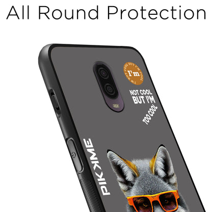 Pikkme Back Cover Pc Tpu + Printed Cool Funky Stylish Grey Wolf Swag Raised Edges Camera Protection |Bumper Case For OnePlus 6T (Design 01)