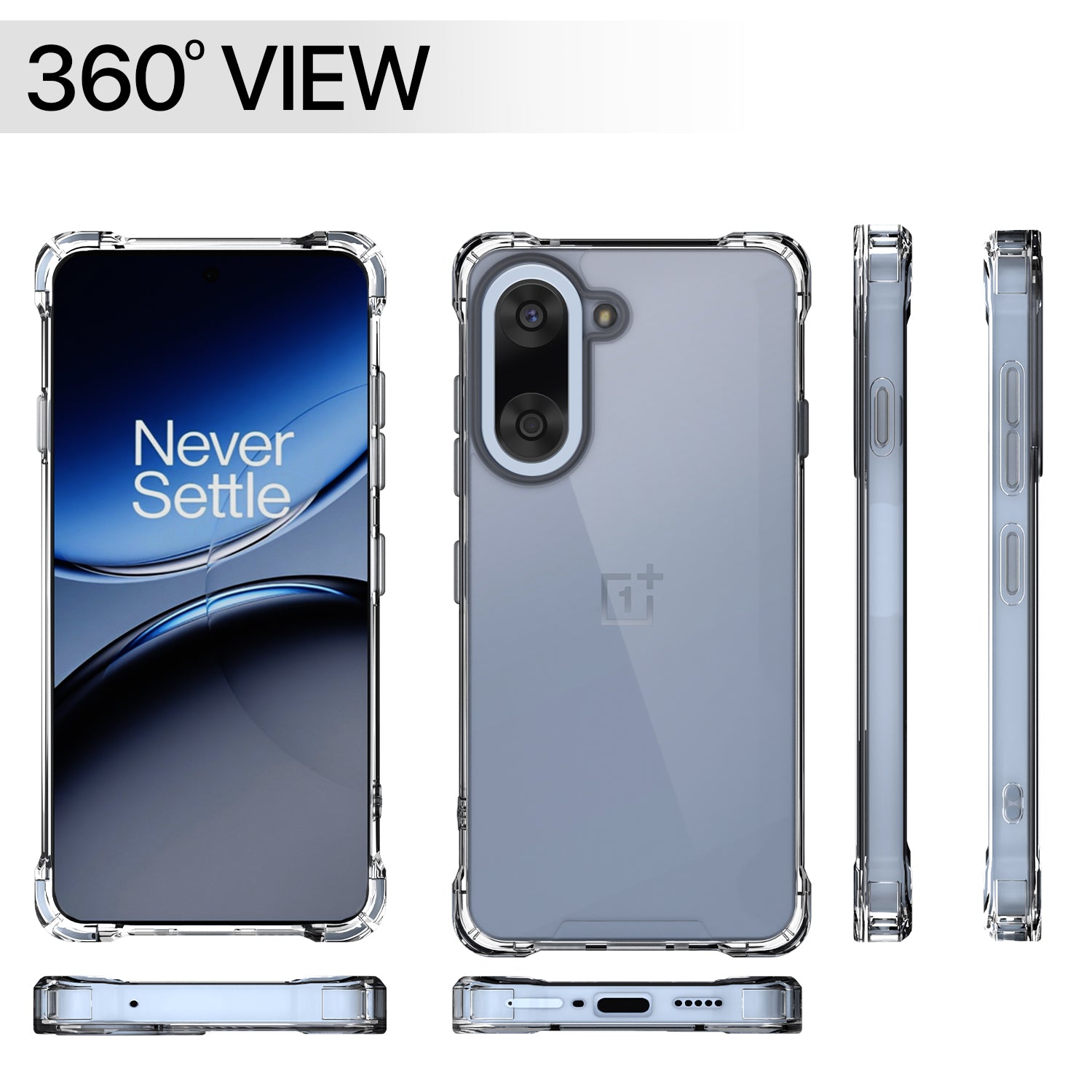 Pikkme OnePlus Nord CE 5 5G Mag-Safe Shockproof PC + TPU Back Cover (Transparent)