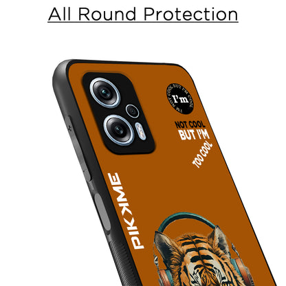 Pikkme Back Cover Pc Tpu + Printed Cool Funky Stylish Brown Tiger Swag Raised Edges Camera Protection |Bumper Case For Redmi K50i (Design 09)