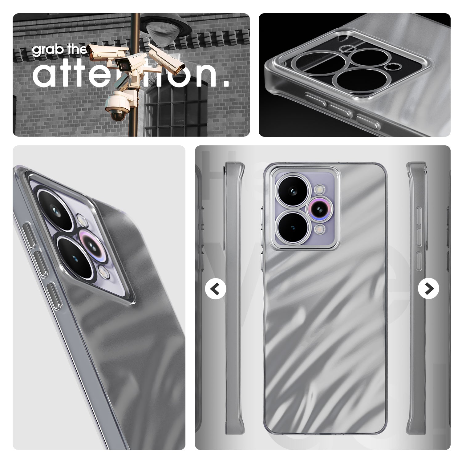 Pikkme Realme 15 Pro 5G Swirl Design Silver Forest Back Cover  (Silver)
