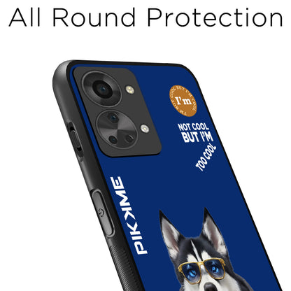 Pikkme Back Cover Pc Tpu + Printed Cool Funky Stylish Blue Dog Swag Raised Edges Camera Protection |Bumper Case For OnePlus Nord 2T 5G (Design 08)