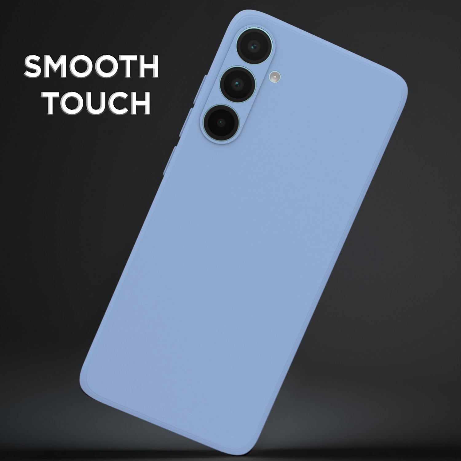 Pikkme Samsung Galaxy A56 5G Soft Matte Liquid Silicone Back Cover (Aqua Blue)