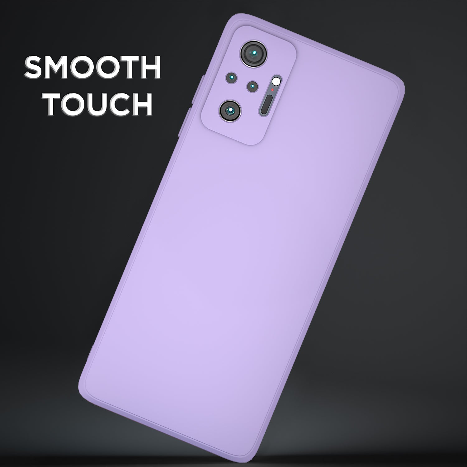 Pikkme Mi Redmi Note 10 Pro / Note 10 Pro Max Soft Matte Liquid Silicone Back Cover (Purple)
