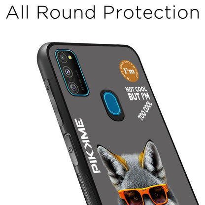 Pikkme Back Cover Pc Tpu + Printed Cool Funky Stylish Grey Wolf Swag Raised Edges Camera Protection |Bumper Case For Samsung Galaxy M30s (Design 01)