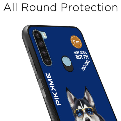 Pikkme Back Cover Pc Tpu + Printed Cool Funky Stylish Blue Dog Swag Raised Edges Camera Protection |Bumper Case For Redmi Note 8 (Design 08)