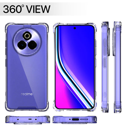 Pikkme Realme P3 Pro 5G  PC + TPU Crystal Clear Back Cover (Transparent)