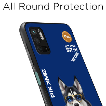 Pikkme Back Cover Pc Tpu + Printed Cool Funky Stylish Blue Dog Swag Raised Edges Camera Protection |Bumper Case For Redmi Note 10T (Design 08)