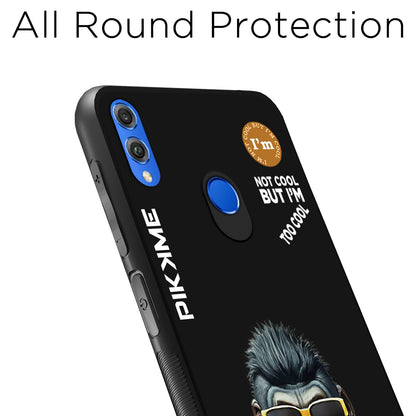 Pikkme Back Cover Pc Tpu + Printed Cool Funky Stylish Black Gorilla Swag Raised Edges Camera Protection |Bumper Case For Honor 8X (Design 07)