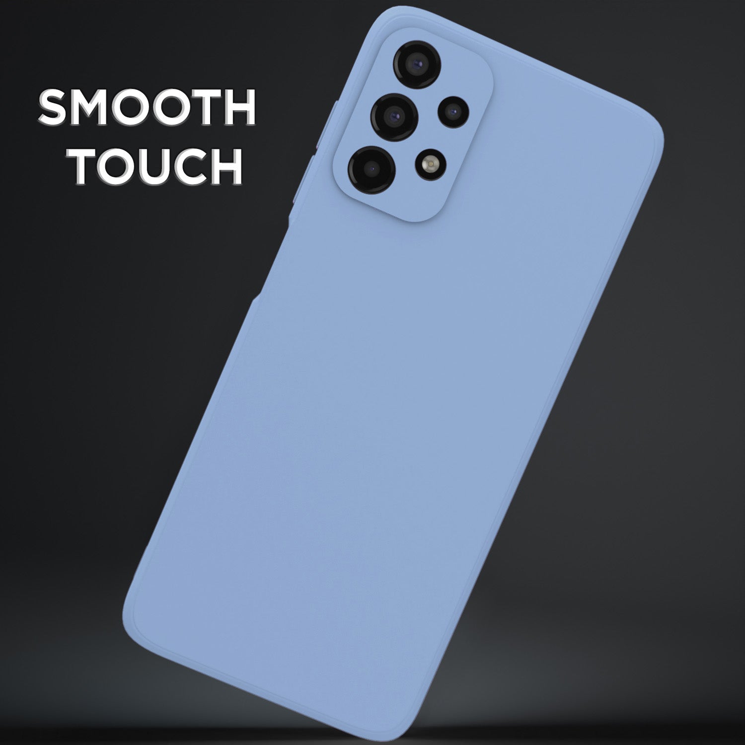 Pikkme Samsung Galaxy A23 4G / A23 5G Soft Matte Liquid Silicone Back Cover (Aqua Blue)