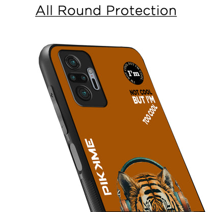 Pikkme Back Cover Pc Tpu + Printed Cool Funky Stylish Brown Tiger Swag Raised Edges Camera Protection |Bumper Case For Redmi Note 10 Pro (Design 09)