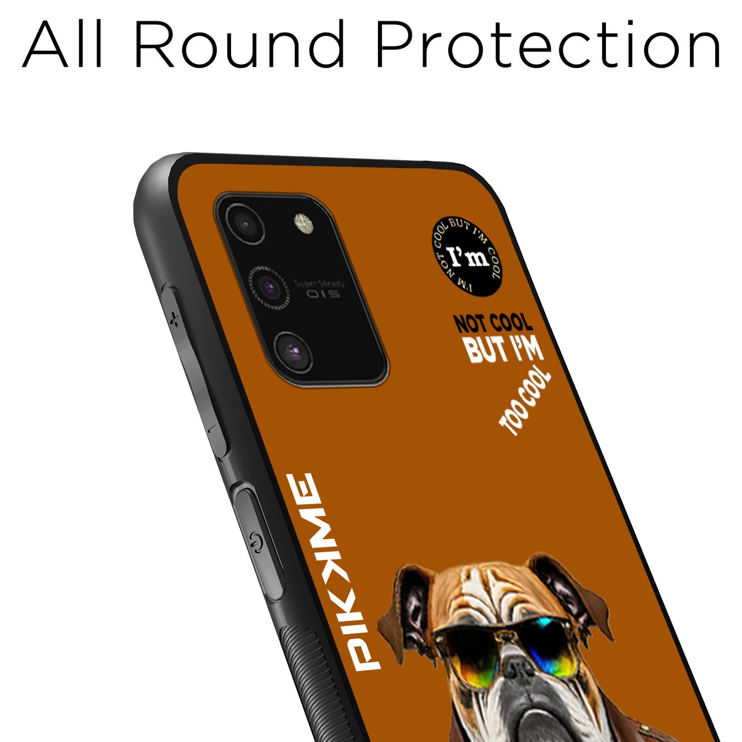 Pikkme Back Cover Pc Tpu + Printed Cool Funky Stylish Brown Dog Swag Raised Edges Camera Protection |Bumper Case For Samsung Galaxy S10 Lite (Design 10)