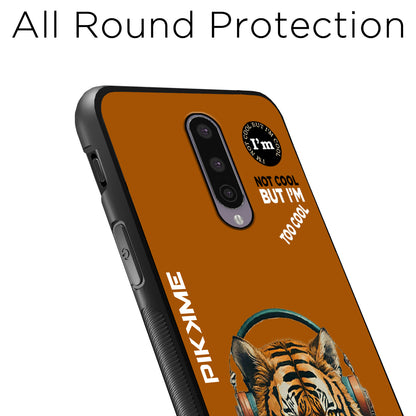 Pikkme Back Cover Pc Tpu + Printed Cool Funky Stylish Brown Tiger Swag Raised Edges Camera Protection |Bumper Case For OnePlus 8 (Design 09)