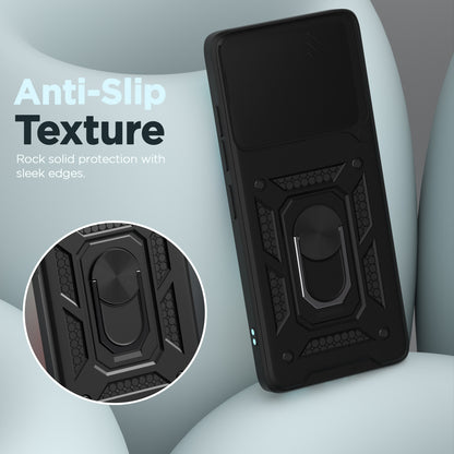 Pikkme Motorola Moto edge 60 Pro 5G D10 Tough Armor Back Cover (Black)