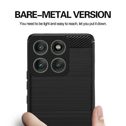 Pikkme Motorola Moto Edge 60 Pro 5G  Hybrid Carbon Fiber Back Cover (Black)