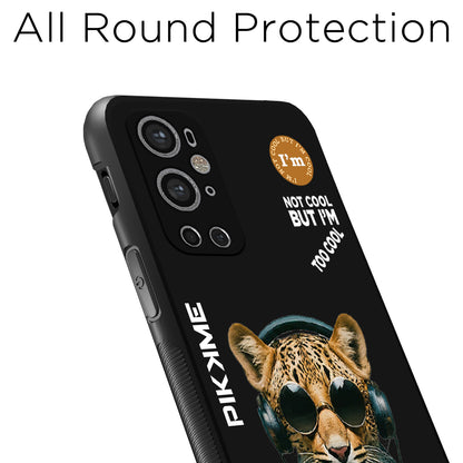 Pikkme Back Cover Pc Tpu + Printed Cool Funky Stylish Black Leopard Swag Raised Edges Camera Protection |Bumper Case For OnePlus 9 Pro (Design 04)