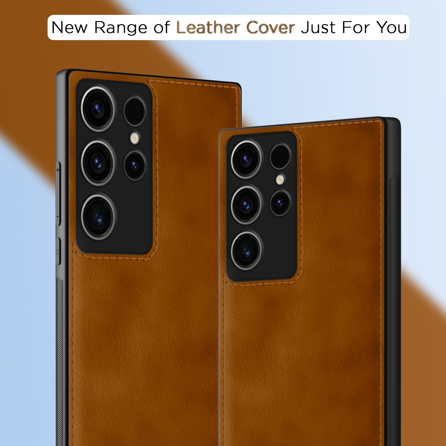 Pikkme Samsung Galaxy S23 Ultra 5G Leatherback Back Case | Brown