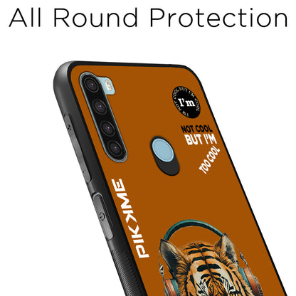 Pikkme Back Cover Pc Tpu + Printed Cool Funky Stylish Brown Tiger Swag Raised Edges Camera Protection |Bumper Case For Redmi Note 8 (Design 09)