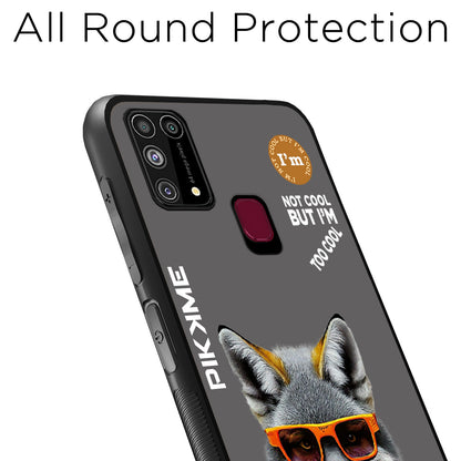 Pikkme Back Cover Pc Tpu + Printed Cool Funky Stylish Grey Wolf Swag Raised Edges Camera Protection |Bumper Case For Samsung Galaxy M31 (Design 01)