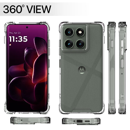 Pikkme Motorola Moto Edge 60 Pro 5G PC + TPU Crystal Clear Back Cover (Transparent)