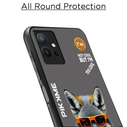 Pikkme Back Cover Pc Tpu + Printed Cool Funky Stylish Grey Wolf Swag Raised Edges Camera Protection |Bumper Case For Vivo T1 5G (Design 01)