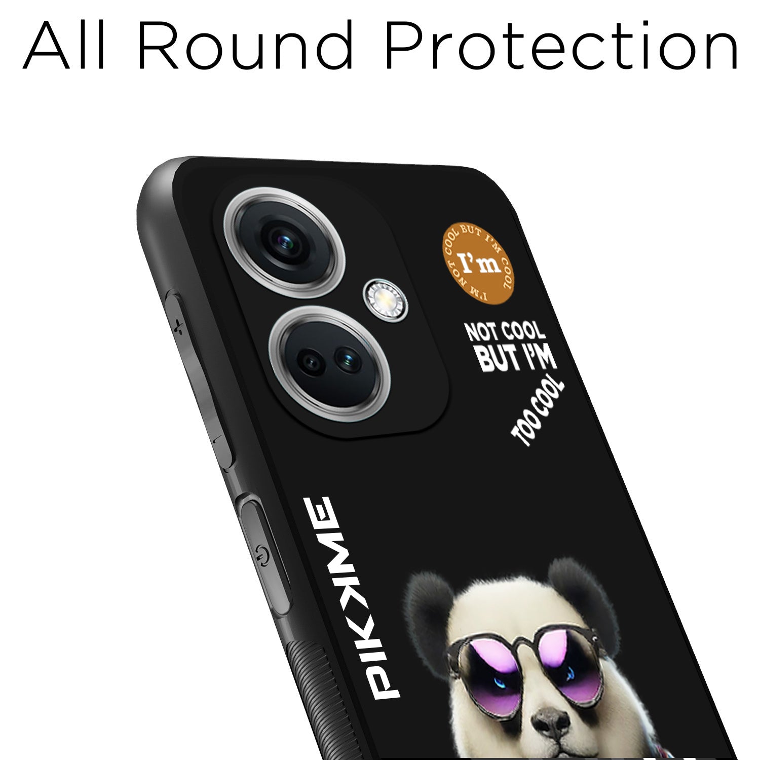 Pikkme Back Cover Pc Tpu + Printed Cool Funky Stylish Black Panda Swag Raised Edges Camera Protection |Bumper Case For OnePlus Nord Ce 3 5G