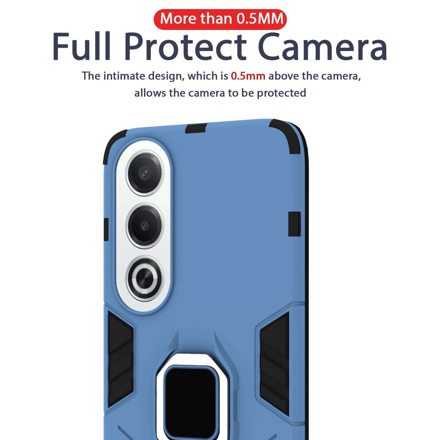 Pikkme Oppo K12x 5G D5 Tough Armor Back Cover (Blue)