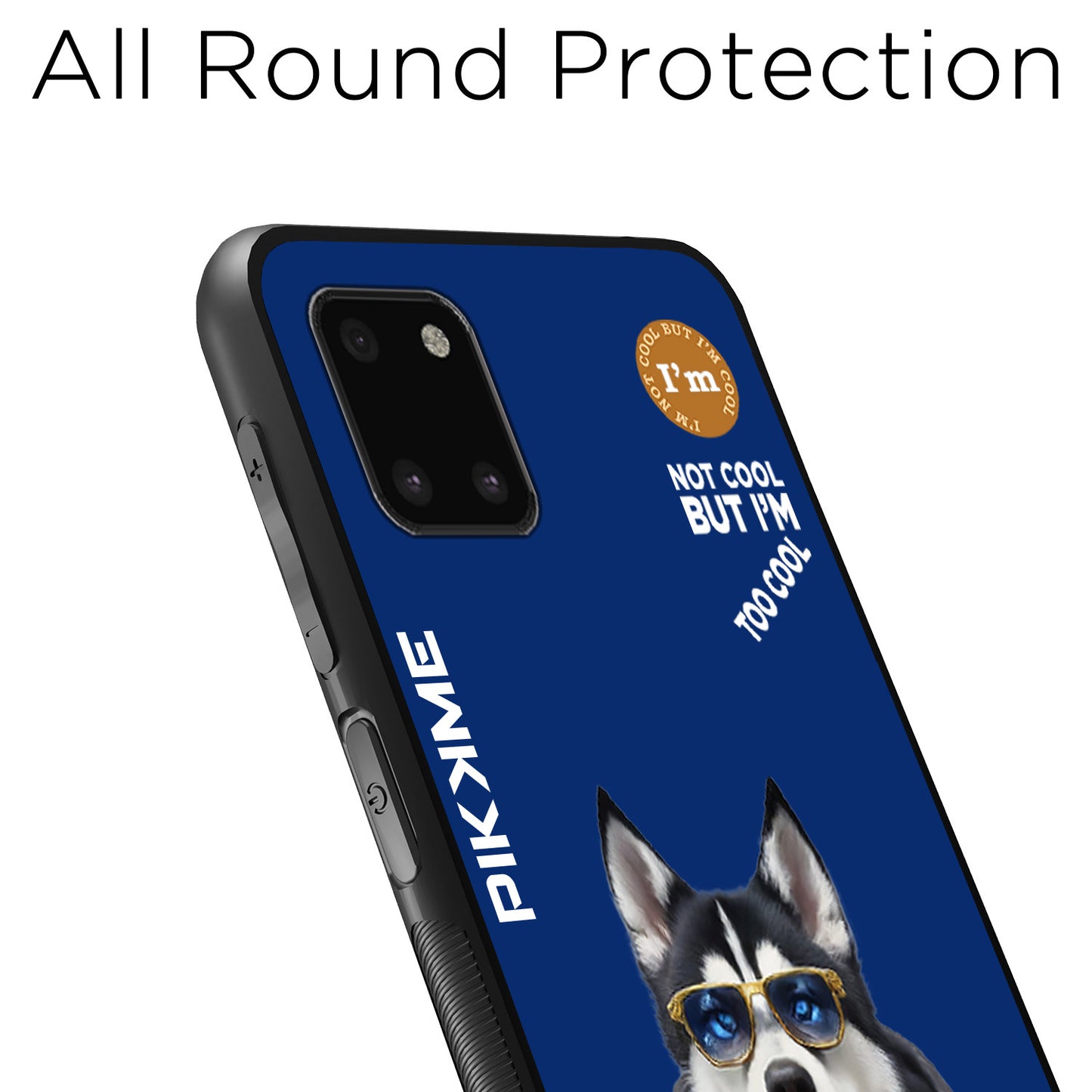 Pikkme Back Cover Pc Tpu + Printed Cool Funky Stylish Blue Dog Swag Raised Edges Camera Protection |Bumper Case For Samsung Galaxy Note 10 Lite (Design 08)