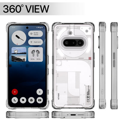 Pikkme Nothing Phone 3a Pro 5G PC + TPU Crystal Clear Transparent Back Cover (Transparent)