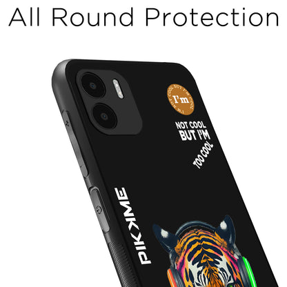 Pikkme Back Cover Pc Tpu + Printed Cool Funky Stylish Black Tiger Swag Raised Edges Camera Protection |Bumper Case For Redmi A1 (Design 06)