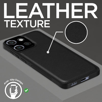 Pikkme Moto Edge 50 5G Leatherback Back Case | Black