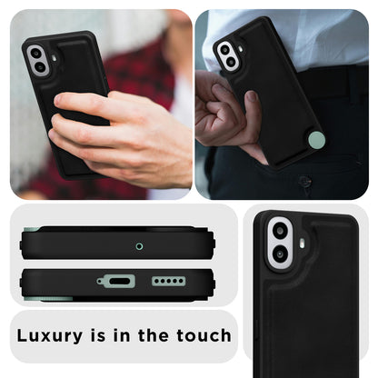 Pikkme CMF by Nothing Phone 1 Premium Super Soft-Touch Leatherback Case (Black)