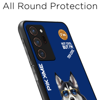 Pikkme Back Cover Pc Tpu + Printed Cool Funky Stylish Blue Dog Swag Raised Edges Camera Protection |Bumper Case For Samsung Galaxy Note 20 Ultra (Design 08)