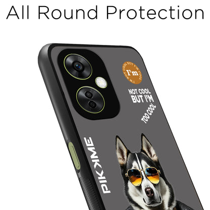 Pikkme Back Cover Pc Tpu + Printed Cool Funky Stylish Grey Dog Swag Raised Edges Camera Protection |Bumper Case For OnePlus Nord Ce 3 Lite 5G (Design 02)