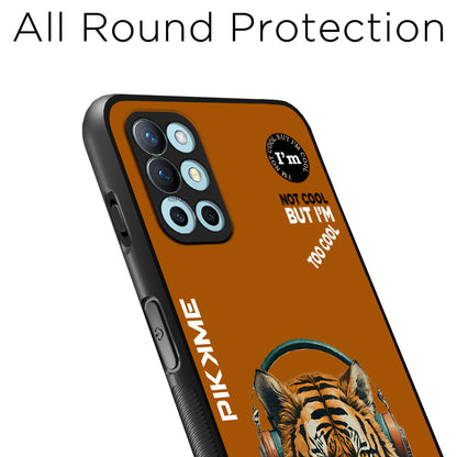 Pikkme Back Cover Pc Tpu + Printed Cool Funky Stylish Brown Tiger Swag Raised Edges Camera Protection |Bumper Case For OnePlus 9R (Design 09)