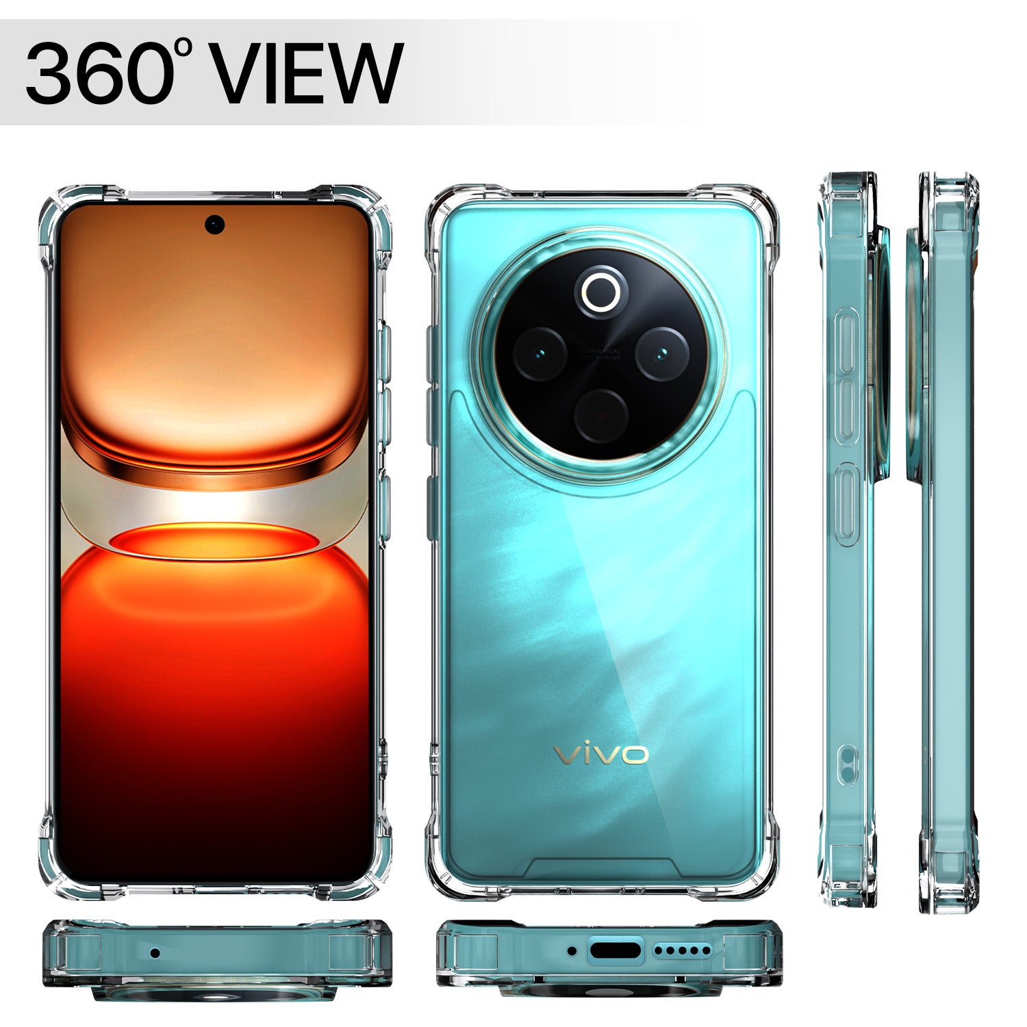 Pikkme Vivo T4 5G / iQoo Z10 5G PC + TPU Clear Transparent  Back Cover (Transparent)