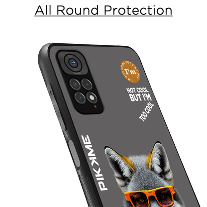 Pikkme Back Cover Pc Tpu + Printed Cool Funky Stylish Grey Wolf Swag Raised Edges Camera Protection |Bumper Case For Redmi Note 11 (Design 01)