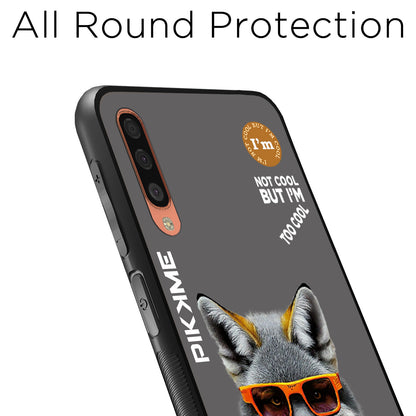 Pikkme Back Cover Pc Tpu + Printed Cool Funky Stylish Grey Wolf Swag Raised Edges Camera Protection |Bumper Case For Samsung Galaxy A50 (Design 01)