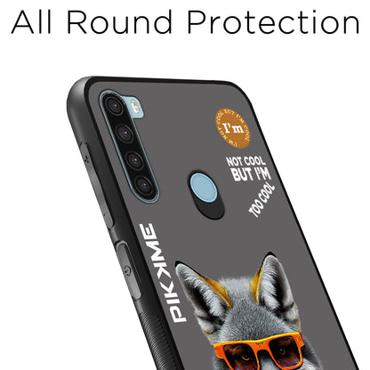 Pikkme Back Cover Pc Tpu + Printed Cool Funky Stylish Grey Wolf Swag Raised Edges Camera Protection |Bumper Case For Redmi Note 8 (Design 01)