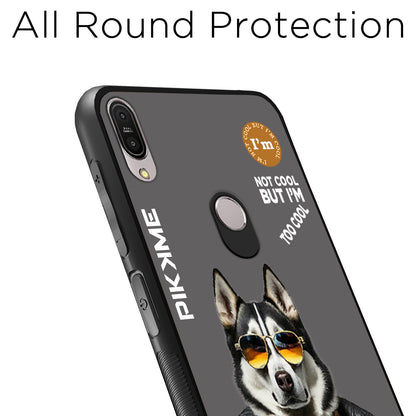 Pikkme Back Cover Pc Tpu + Printed Cool Funky Stylish Grey Dog Swag Raised Edges Camera Protection |Bumper Case For Asus Max Pro M1 (Design 02)