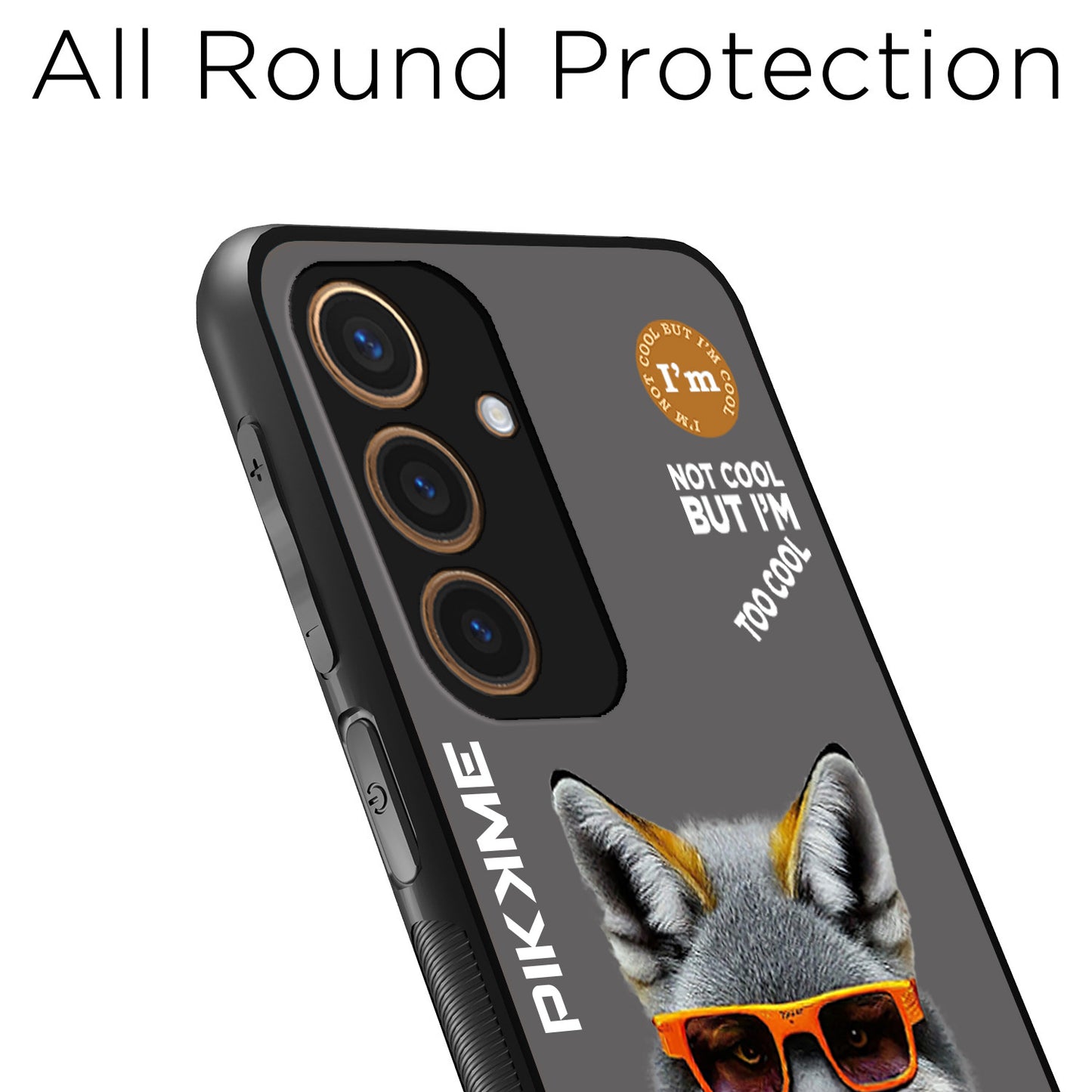 Pikkme Back Cover Pc Tpu + Printed Cool Funky Stylish Grey Wolf Swag Raised Edges Camera Protection |Bumper Case For Samsung Galaxy S24 5G (Design 01)