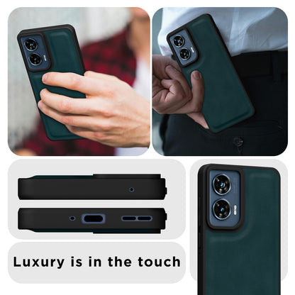Pikkme Motorola Moto Edge 50 Fusion 5G Premium Super Soft-Touch Leatherback Case (Green)