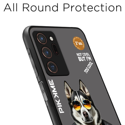 Pikkme Back Cover Pc Tpu + Printed Cool Funky Stylish Grey Dog Swag Raised Edges Camera Protection |Bumper Case For Samsung Galaxy Note 20 Ultra (Design 02)