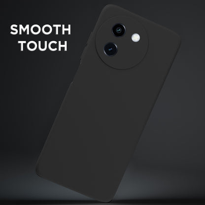 Pikkme Vivo T3 5G / Vivo Y200e 5G Soft Matte Silicone Shockproof Case | Black