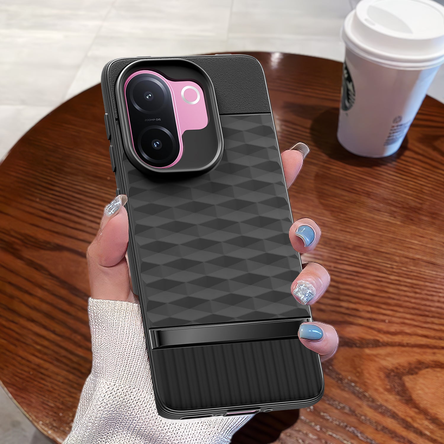 Pikkme Vivo V60e 5G Shockproof Soft Flexible Gencase Back cover (Black)