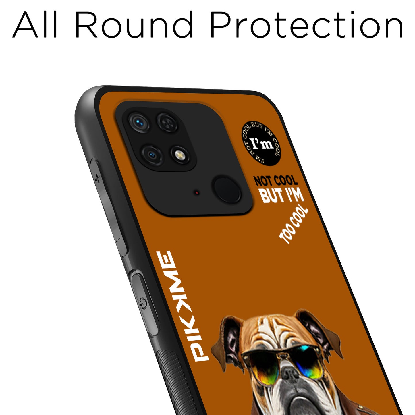 Pikkme Back Cover Pc Tpu + Printed Cool Funky Stylish Brown Dog Swag Raised Edges Camera Protection |Bumper Case For Redmi 10 (Design 10)