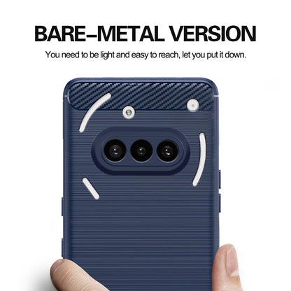 Pikkme Nothing Phone 3a 5G  Hybrid Carbon Fiber Back Cover (Blue)