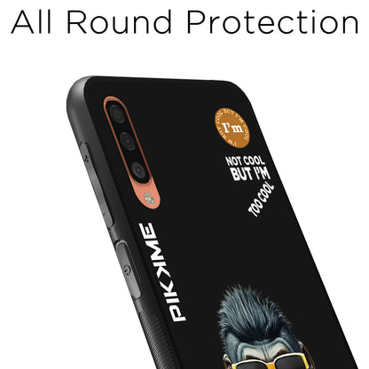 Pikkme Back Cover Pc Tpu + Printed Cool Funky Stylish Black Gorilla Swag Raised Edges Camera Protection |Bumper Case For Samsung Galaxy A50 (Design 07)